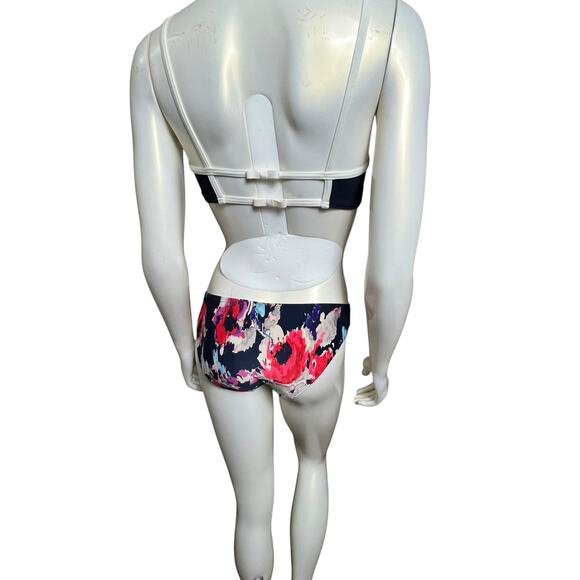 Kate Spade Bikini Set XS Black Floral Two-Piece Swimsuit Adjustable Straps - Picture 16 of 16